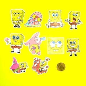 3/$20 Brand New 10x Waterproof Spongebob Stickers #1